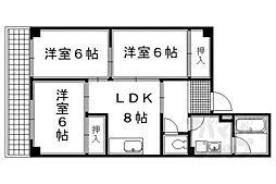 ファーストコート御所西 3LDKの間取図画像