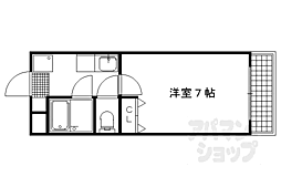 ビヤンフレックス 1Kの間取図画像