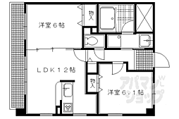 ベリエ茶五 2LDKの間取図画像