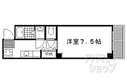アルカス今出川 1Kの間取図画像