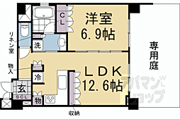 京都市上京区武者小路町マンション 1LDKの間取図画像