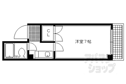 マンションクロード 1Kの間取図画像