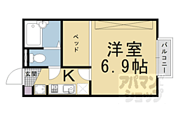レオパレス滋野 1Kの間取図画像