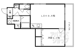アルテハイム二条城 1LDKの間取図画像