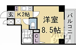 サムティ上堀川 1Kの間取図画像