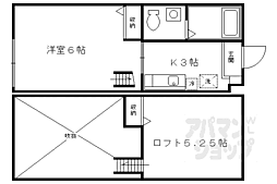 ロフティ北野の森 1Kの間取図画像