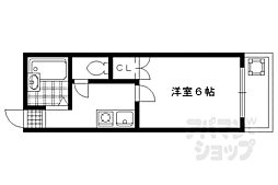 ヴィラ花池 1Kの間取図画像