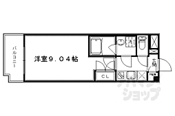 HF烏丸鞍馬口レジデンス 1Kの間取図画像