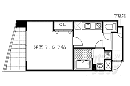 HF烏丸鞍馬口レジデンス 1Kの間取図画像