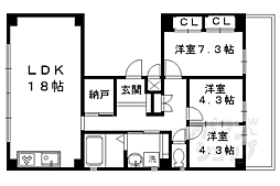 京都市営烏丸線 松ヶ崎駅 徒歩4分 3階/-