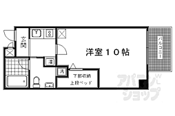 アクエルド御所北 1Kの間取図画像