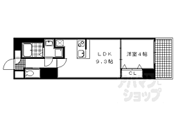 アスヴェル京都東堀川 1LDKの間取図画像