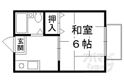 ヴィラカケハシA棟 1Kの間取図画像