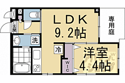THERESIDENCE御所東 1LDKの間取図画像