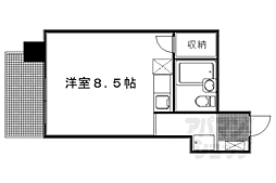 メゾンドリュート ワンルームの間取図画像
