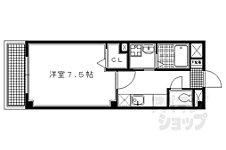 カーサラ・ムータ 1Kの間取図画像