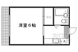 メゾン・ド・洛花 1Kの間取図画像
