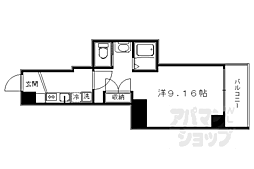 amistad洛 1Kの間取図画像