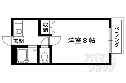 ヴィラ神山 1Kの間取図画像