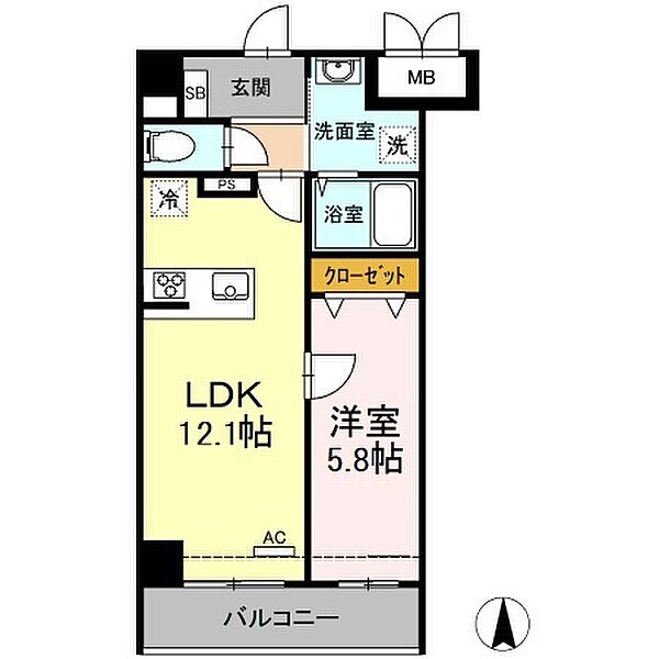 メゾン・ド・シルキー 105｜神奈川県小田原市本町２丁目(賃貸マンション1LDK・1階・42.56㎡)の写真 その2