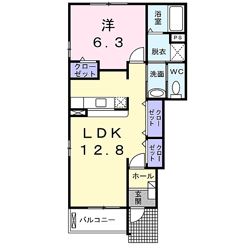 カサ・セレーナ 101｜神奈川県中郡二宮町山西(賃貸アパート1LDK・1階・46.49㎡)の写真 その2