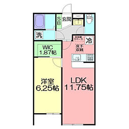 アドバンスTT本町 2階1LDKの間取り