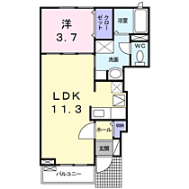 クラール曽比Ａ 102 ｜ 神奈川県小田原市曽比1723-1（賃貸アパート1LDK・1階・37.13㎡） その2