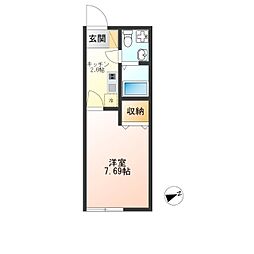Reblanche 1Kの間取図画像