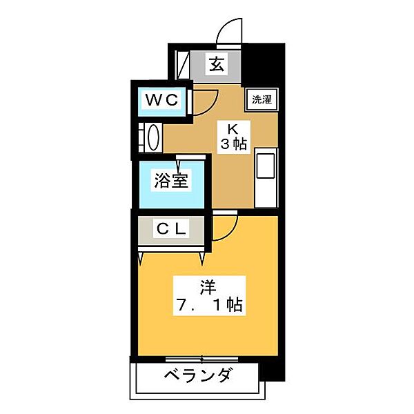 パーク黒川 ｜愛知県名古屋市北区田幡２丁目(賃貸マンション1K・5階・24.41㎡)の写真 その2