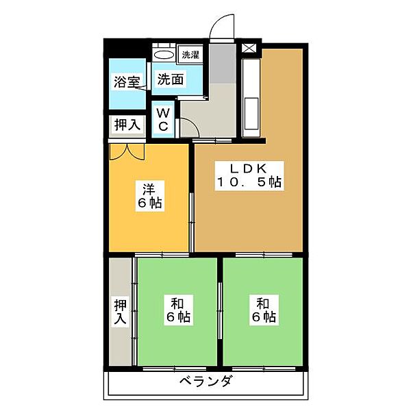 山下ハイツ ｜愛知県名古屋市北区会所町(賃貸マンション3LDK・3階・64.00㎡)の写真 その2