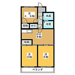メゾン浪打 3DKの間取図画像