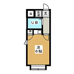コート白壁 3階ワンルームの間取り