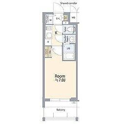名古屋市北区若葉通1丁目マンション 1Kの間取図画像