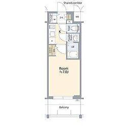 名古屋市北区若葉通1丁目マンション 1Kの間取図画像
