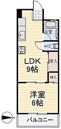 メゾン水野 1LDKの間取図画像