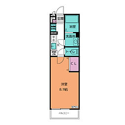 リブリ・ノースマウンティン 1Kの間取図画像