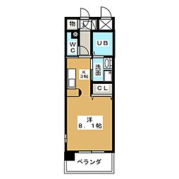 エクセラ志賀本通 ワンルームの間取図画像