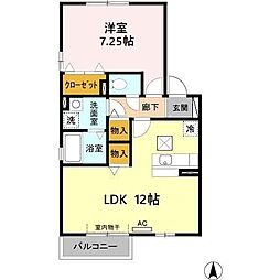 ティエラ 1LDKの間取図画像