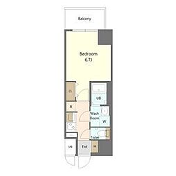 名古屋市北区杉栄町5丁目マンション 1Kの間取図画像