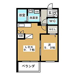 グランシャリオITO 1LDKの間取図画像