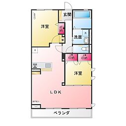 ラ エフディム ファミーユ 2LDKの間取図画像