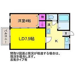 エクセレントC 2Kの間取図画像
