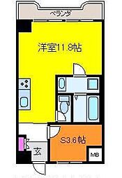 サンテラス石宮 ワンルームの間取図画像
