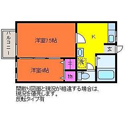 エクセレントA 2Kの間取図画像