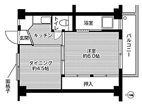 ビレッジハウス紀三井寺6号棟 0305 ｜ 和歌山県和歌山市紀三井寺1-28（賃貸マンション1DK・3階・28.98㎡） その2