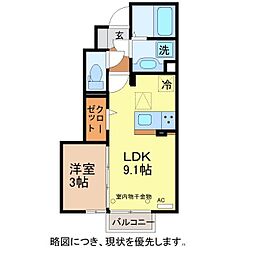 NICO1 1階1LDKの間取り
