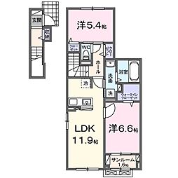 琴福 2LDKの間取図画像