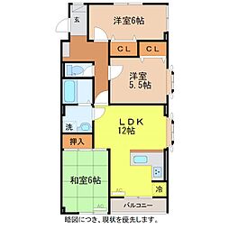 ヴィラ高島 3LDKの間取図画像