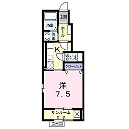 ハイムダイ4 1Kの間取図画像