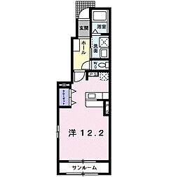 ヴィラモードグリーン ワンルームの間取図画像